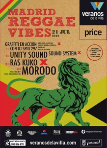 MADRID REGGAE VIBES / MORODO, RAS KUKO, UNITY SOUND / 21 JULIO MADRID / CIRCO PRICE - VERANOS DE LA VILLA - theborderlinemusic.com