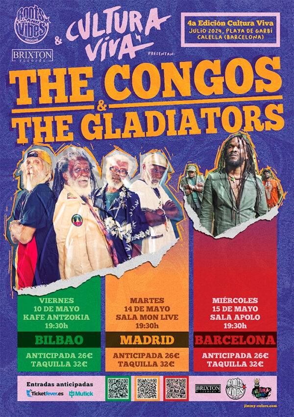 THE CONGOS & THE GLADIATORS. Gira Europea 2024 - Fechas Españolas ...